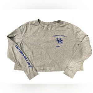 Nike University of Kentucky Long Sleeve Crop Top Women’s XL Gray
